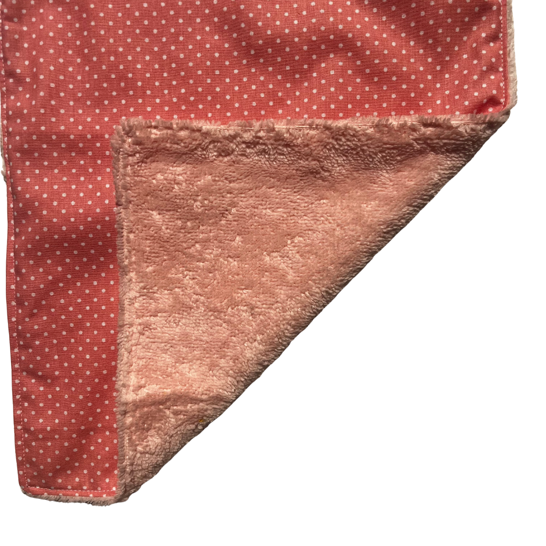 Serviette élastique - rose à poids blancs