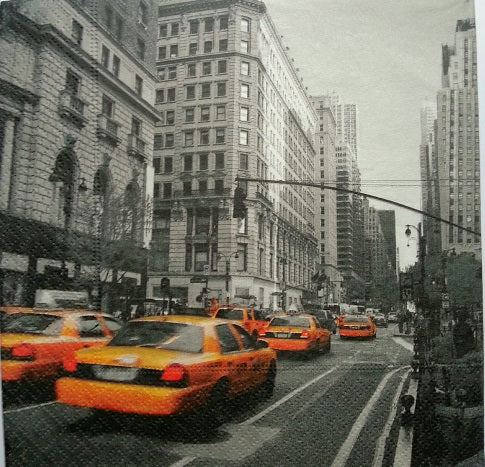 Serviette papier décor Les taxis de New York