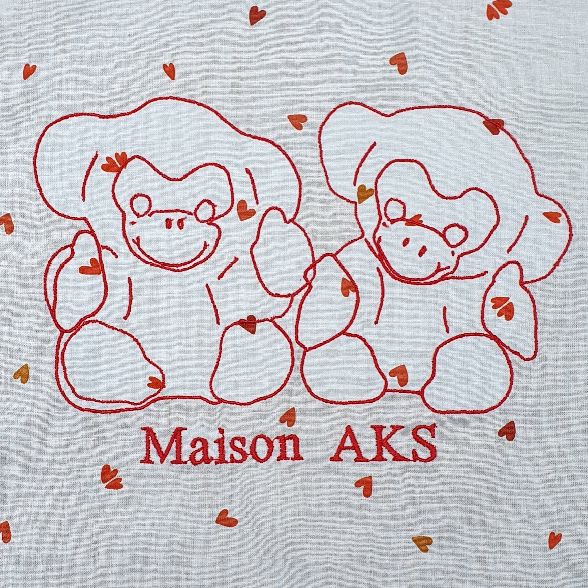 Tote Bag Couple de Singes