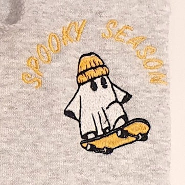 HOODIE GRIS CHINÉ - SPOOKY SKATEBOARD