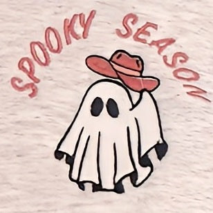 HOODIE GRIS CHINÉ - SPOOKY COWGIRL