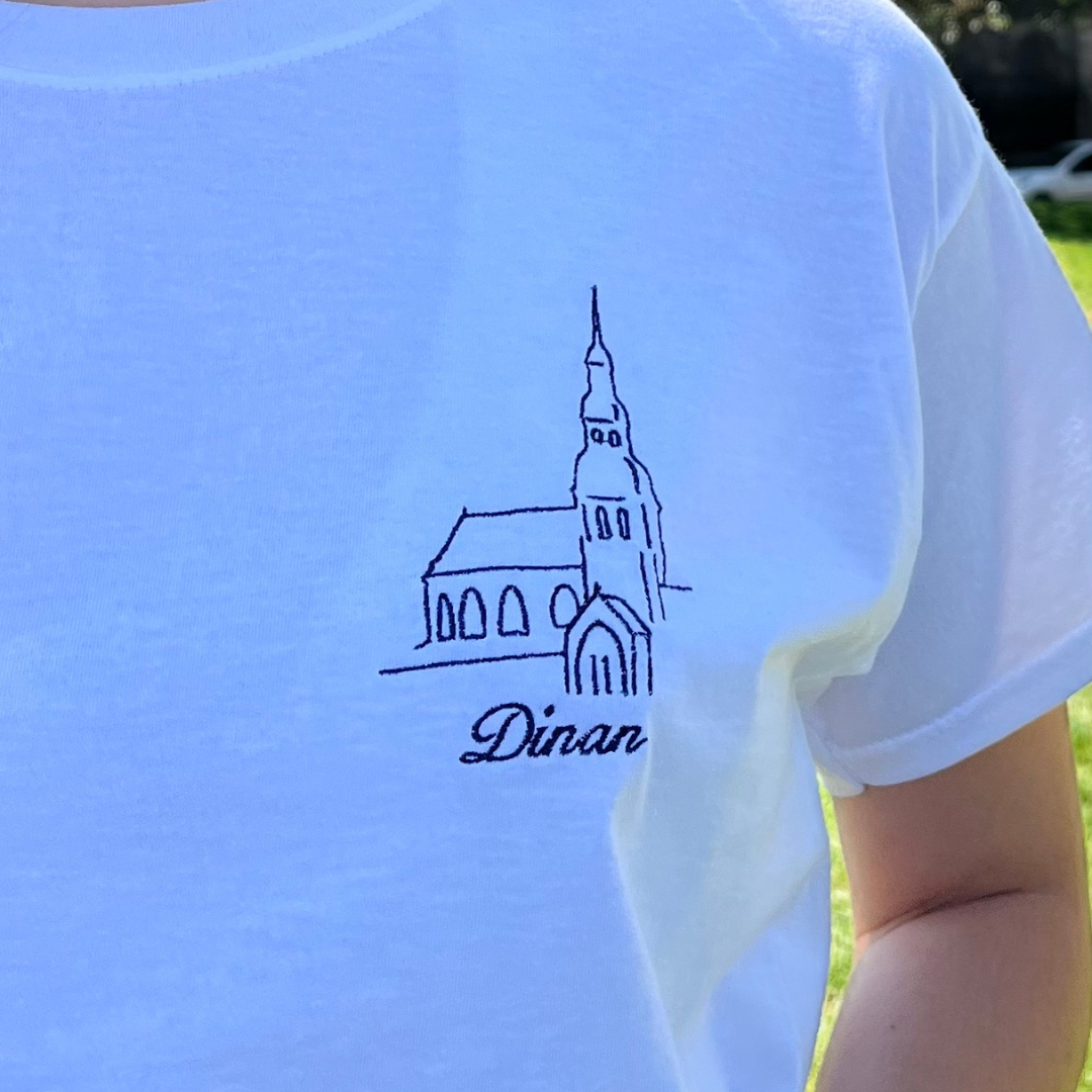 TEE-SHIRT BLANC BRODÉ - BASILIQUE SAINT-SAUVEUR