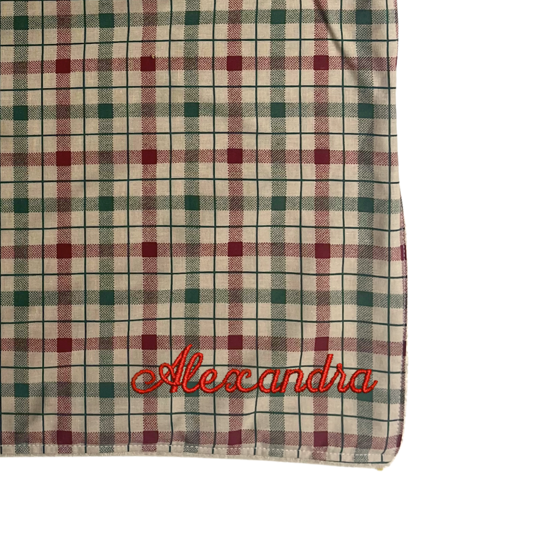 Serviette élastique - Style écossais de Noël