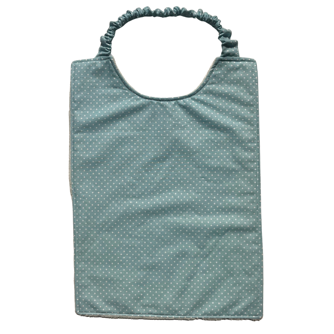 Serviette élastique - bleue à poids blancs