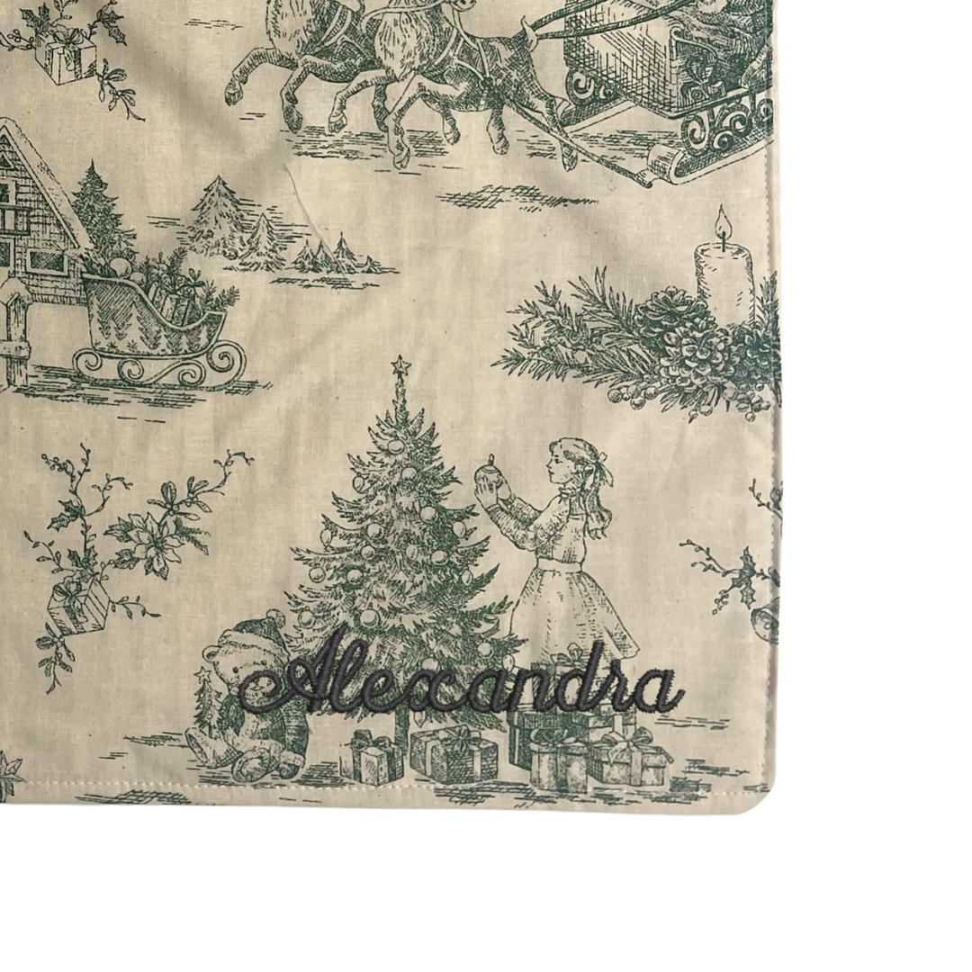 Serviette élastique - Toile de Jouy de Noël
