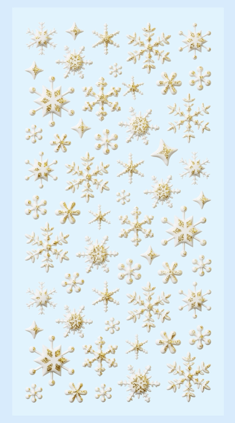 Stickers Softy Flocons dorés
