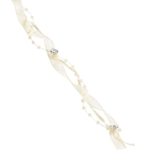 Rubans avec diamants et perles - Vendu au mètre