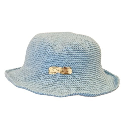 Chapeau au crochet 3 mois - Bleu azur
