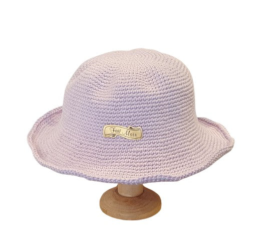 Chapeau au crochet 3 mois - Lilas