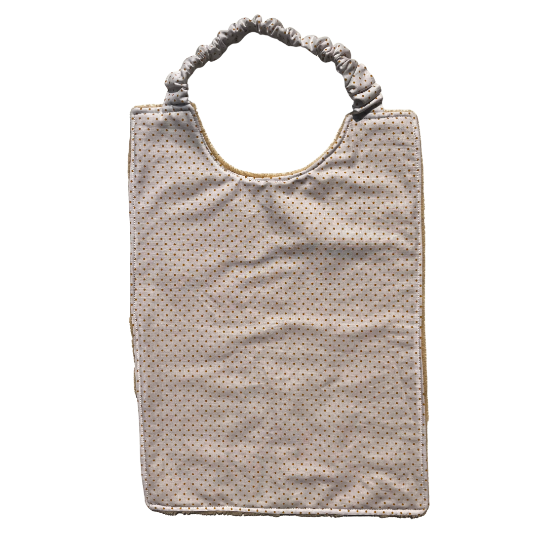 Serviette élastique - blanche à poids dorés