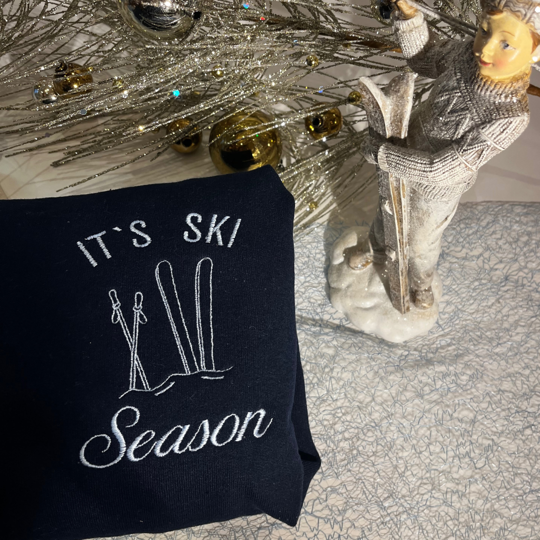 CREWNECK BLEU MARINE - SKI SEASON