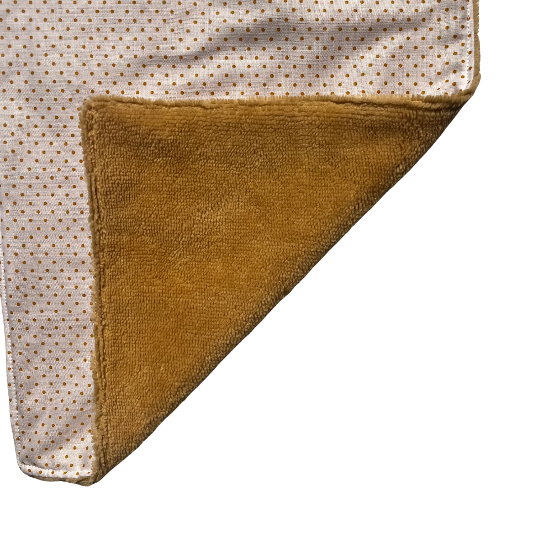 Serviette élastique - blanche à poids dorés