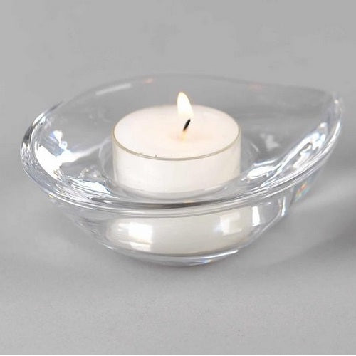 Bougeoir en verre pour bougie chauffe-plat