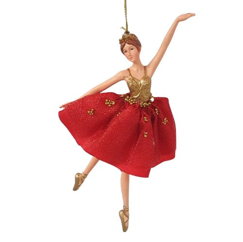Danseuse à suspendre en robe rouge