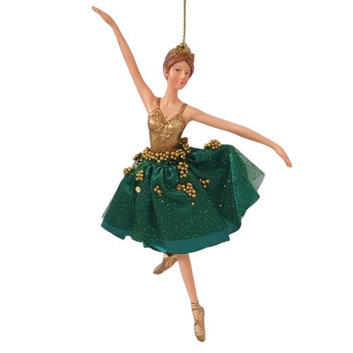 Danseuse à suspendre en robe verte