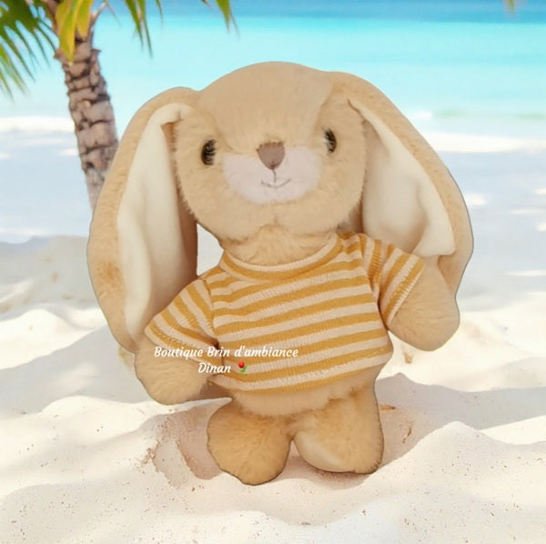 Lapin en peluche Bouncy Bunny pull jaune