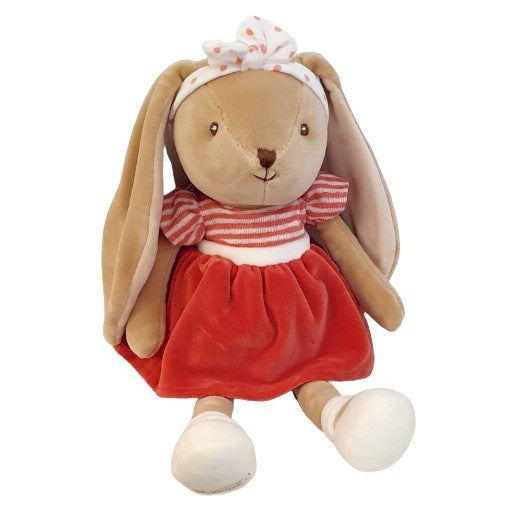Peluche lapin Bunny sister - Robe rouge