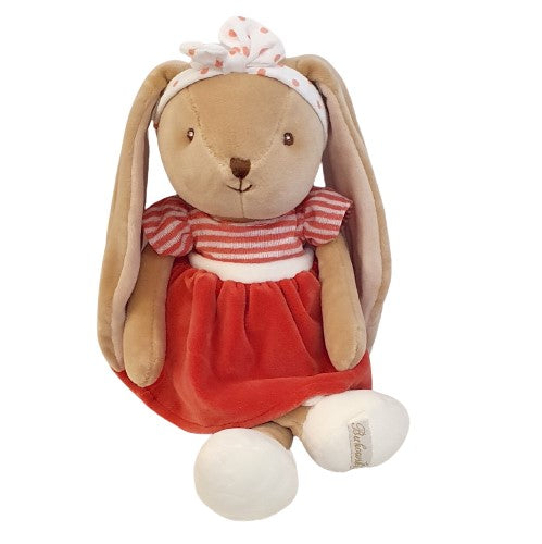 Peluche lapin Bunny sister - Robe rouge