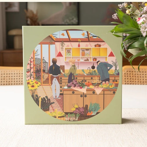Puzzle rond Frais du jardin - Vissevasse - 1000 pièces