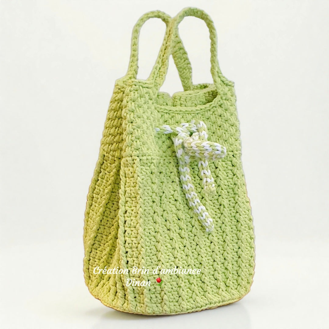 Sac à main au crochet vert - Collection 2026
