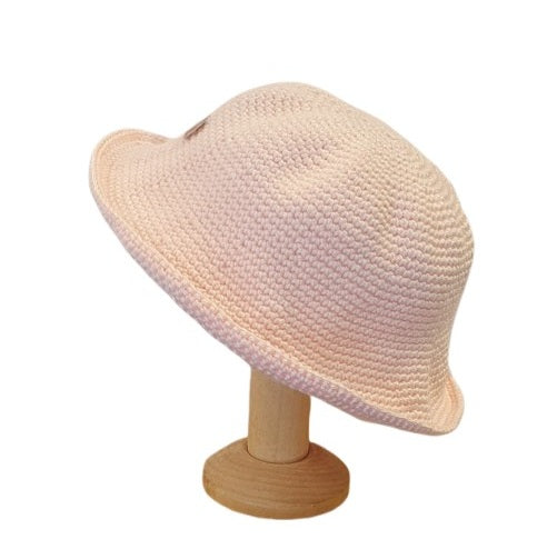 Chapeau au crochet naissance - Rose