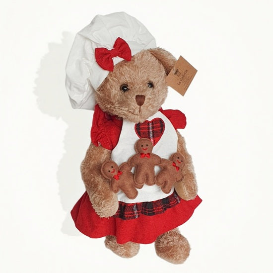 Oursonne cuisinière en peluche