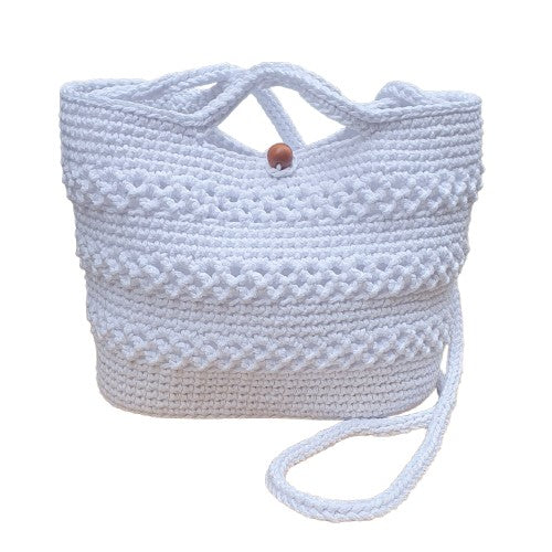 Petit sac au crochet blanc