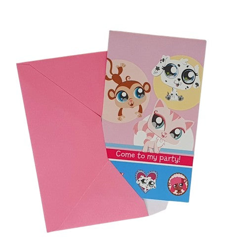 Cartes d'invitation Petshop
