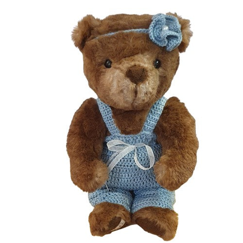 Ours en peluche RANGER en salopette bleue