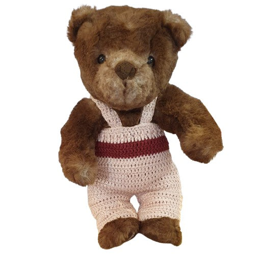 Ours en peluche RANGER en salopette rose