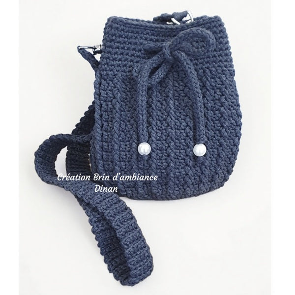 Sac au crochet bleu marine - Collection 2026