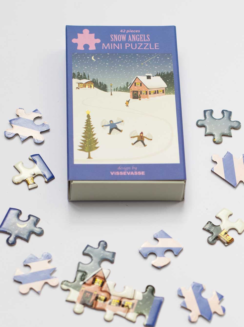 Mini puzzle Snow angels - Vissevasse - 42 pièces