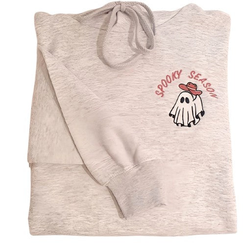 HOODIE GRIS CHINÉ - SPOOKY COWGIRL