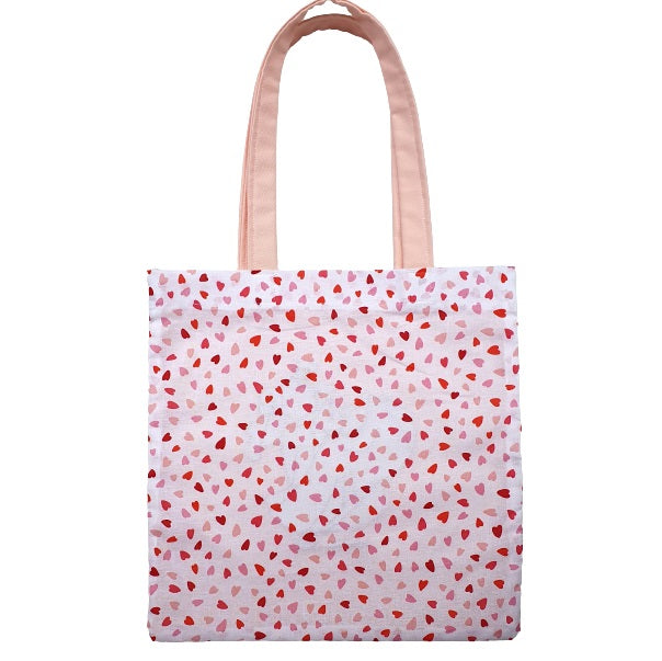 Sac tote brodé - Couple dansant rose
