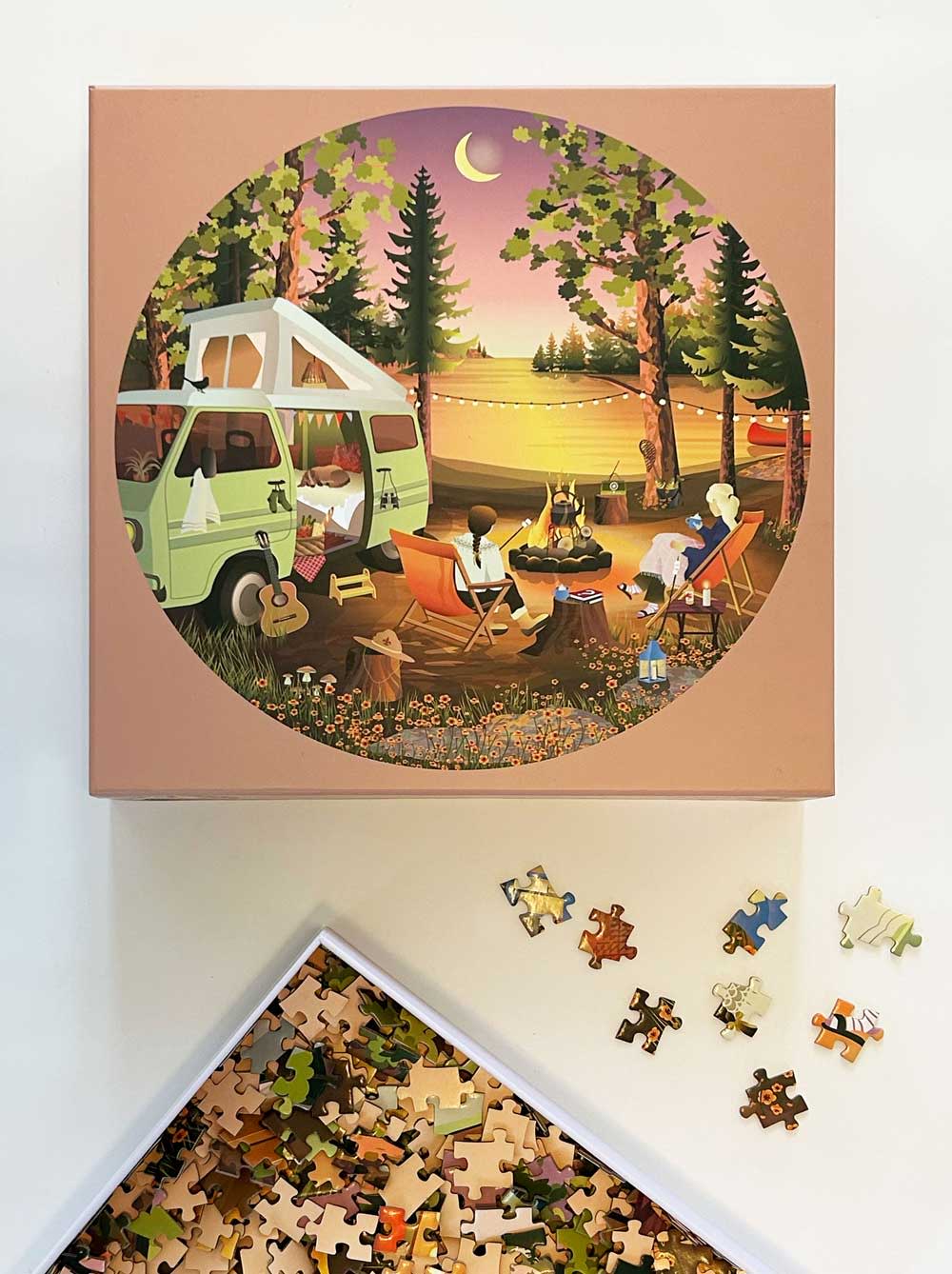 Puzzle rond Van life - Vissevasse - 1000 pièces
