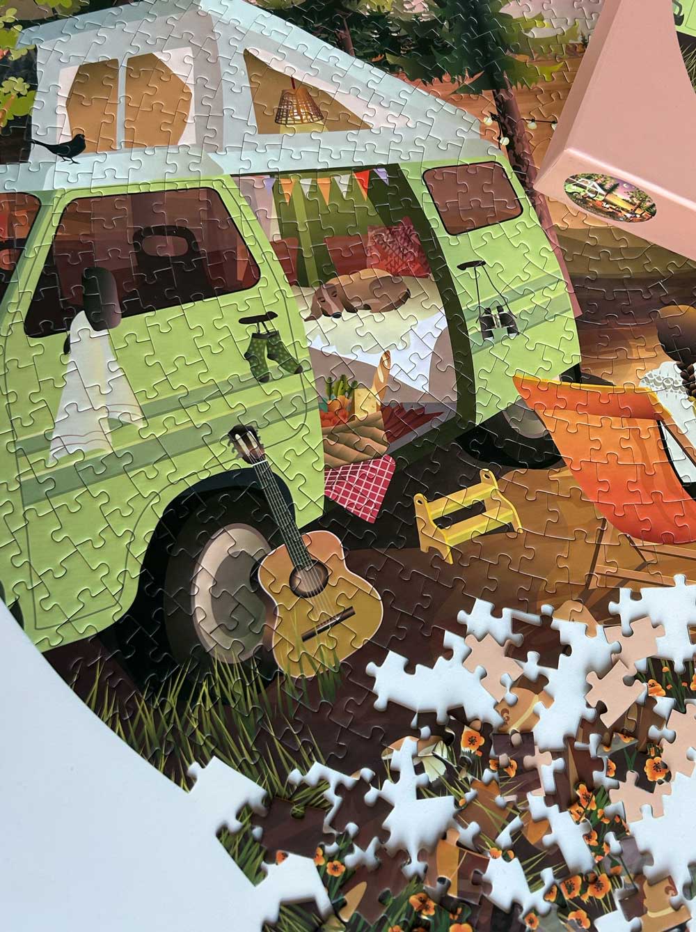 Puzzle rond Van life - Vissevasse - 1000 pièces