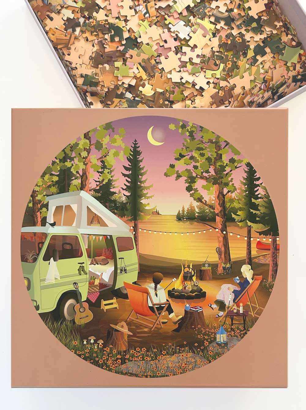 Puzzle rond Van life - Vissevasse - 1000 pièces