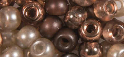 Perles de rocaille mélangées avec grand trou