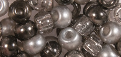 Perles de rocaille mélangées avec grand trou