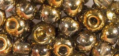 Perles rocailles métalliques avec grand trou