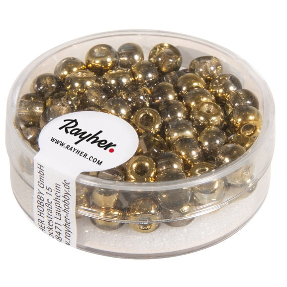 Perles rocailles métalliques avec grand trou
