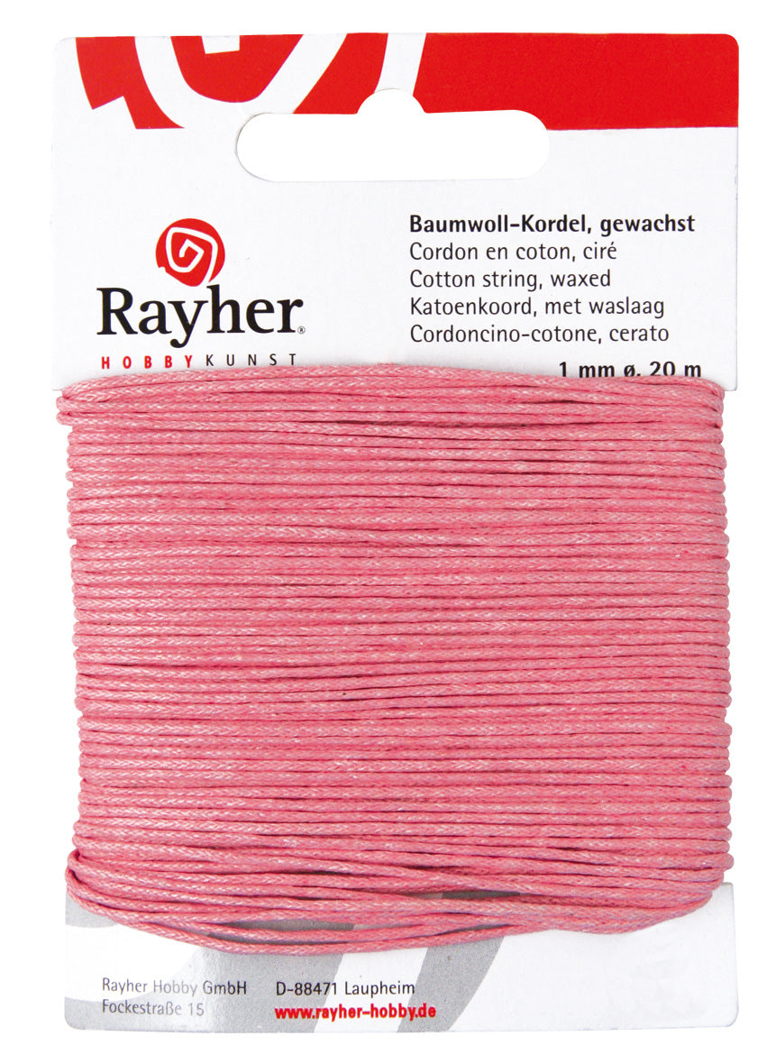 Cordon en coton ciré - Rayher