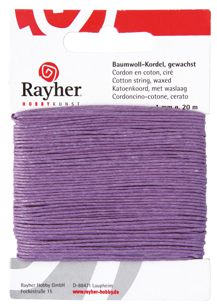 Cordon en coton ciré - Rayher