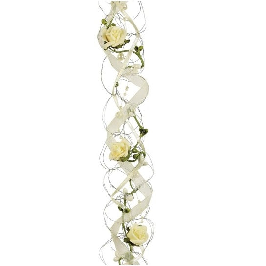 Guirlande de fleurs et rubans