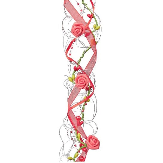 Guirlande de fleurs et rubans