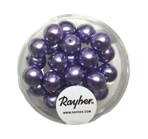 Perles en verre Renaissance 8mm x25