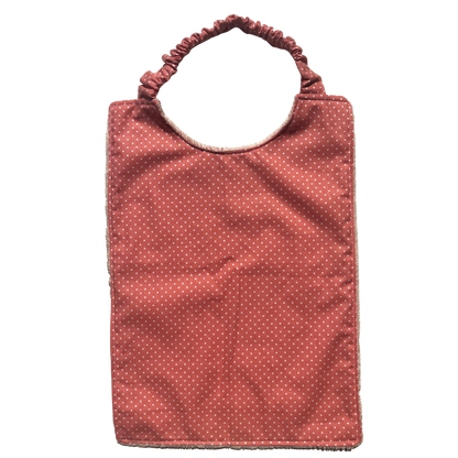 Serviette élastique - rose à poids blancs