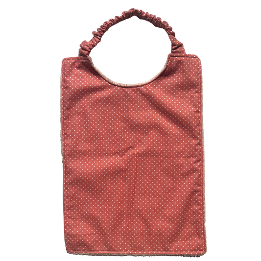 Serviette élastique - rose à poids blancs