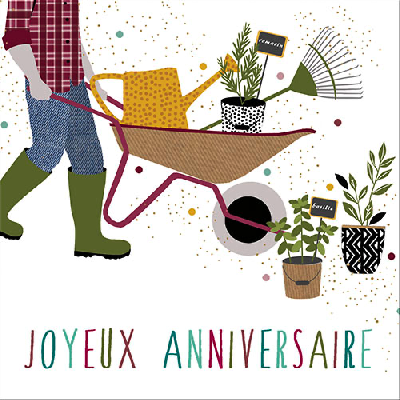 Carte anniversaire JARDINIER