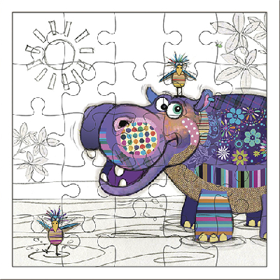 Carte Puzzle HIPPOPOTAME - 25 pièces